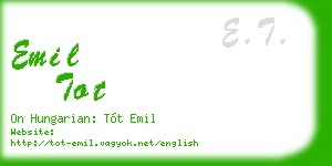 emil tot business card